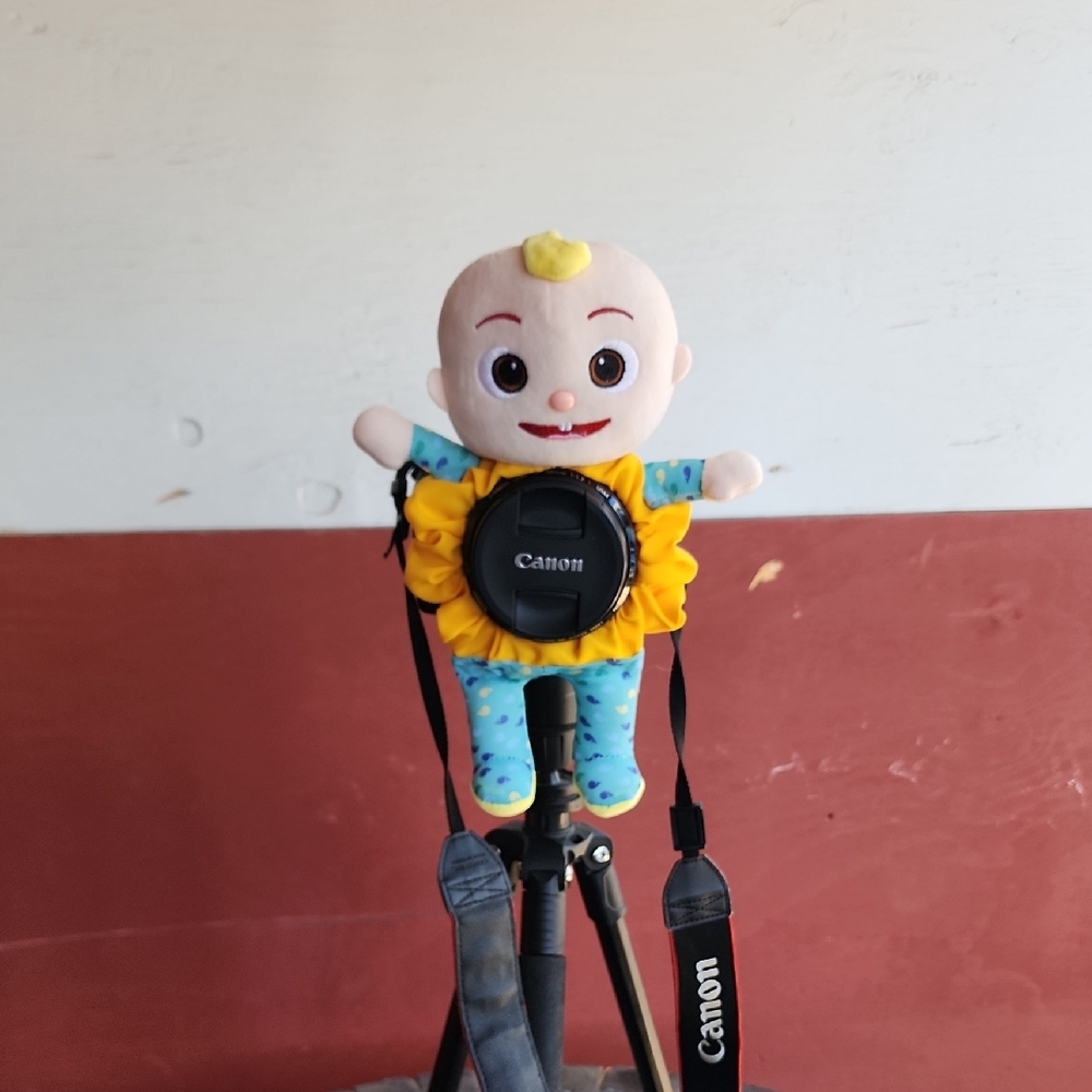 Canon Plush Toy with Lens Cap Holder